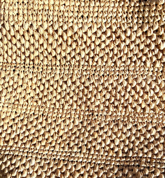 Sac bandoulière en crochet raphia naturel