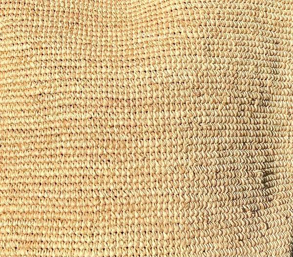 Sac bandoulière en crochet raphia naturel