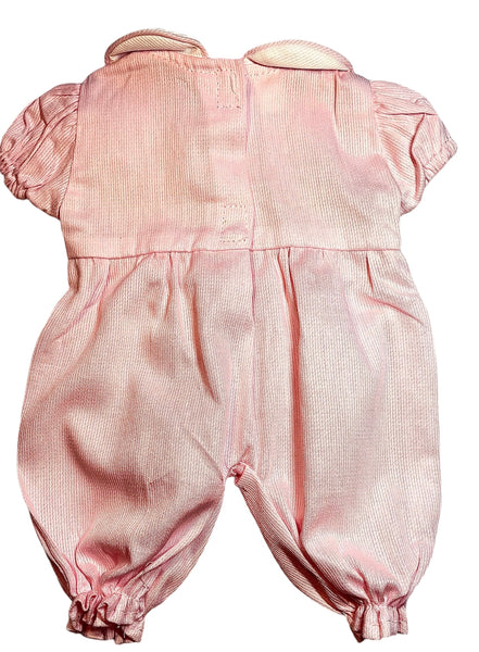 Barboteuse smocks Poupée Rose