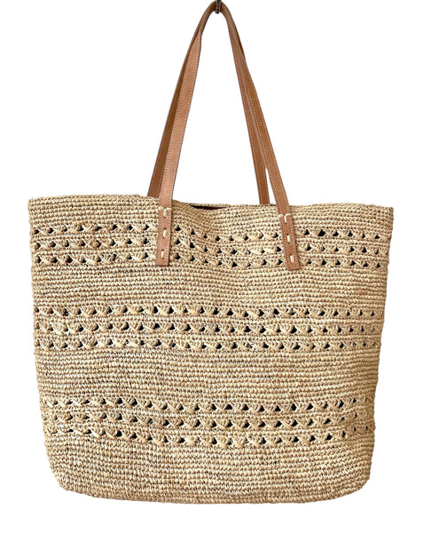 Sac en crochet raphia naturel