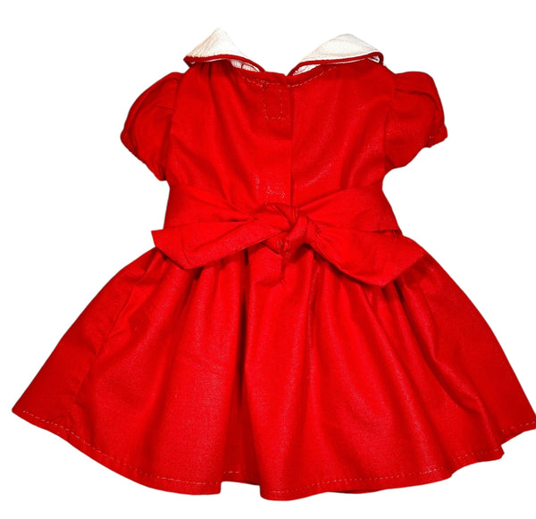 Robe smocks Poupée Rouge