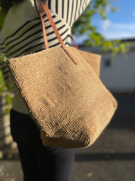 Sac en crochet raphia naturel