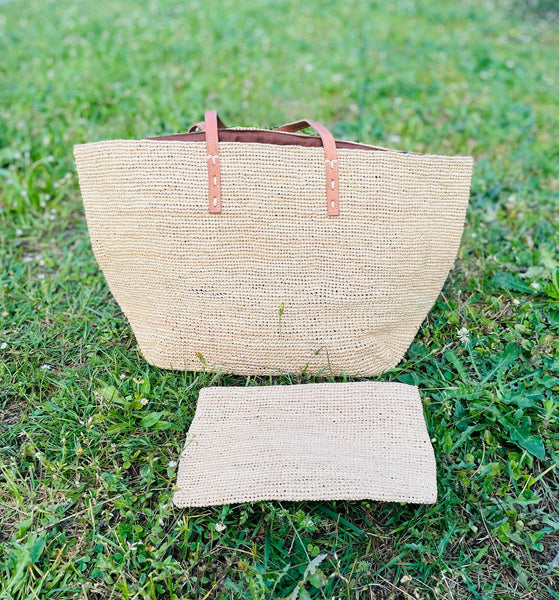 Sac en crochet raphia naturel