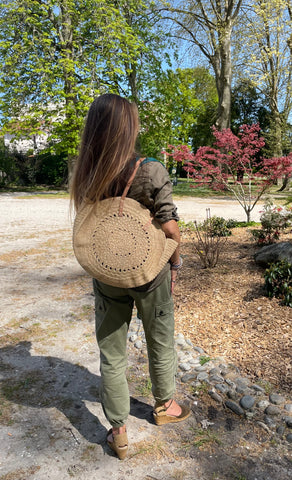 Sac en crochet raphia naturel