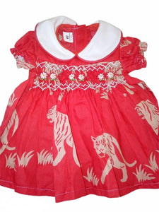 Robe poupée poupon Maki Rose Tigres Rouge 