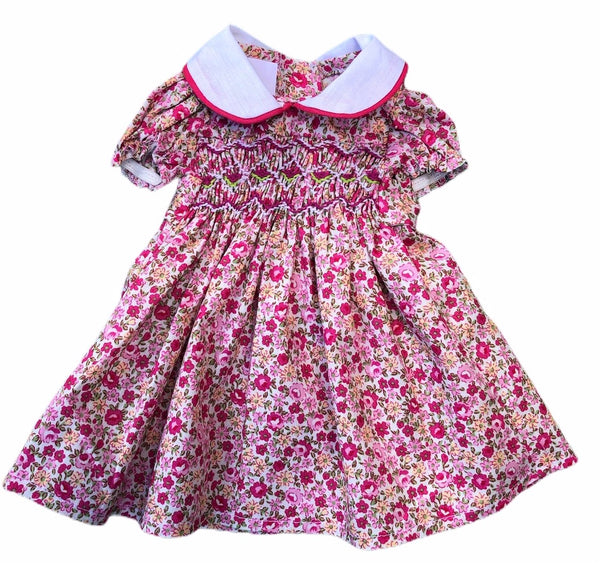 Robe poupée poupon Maki Rose Fleuri Liberty