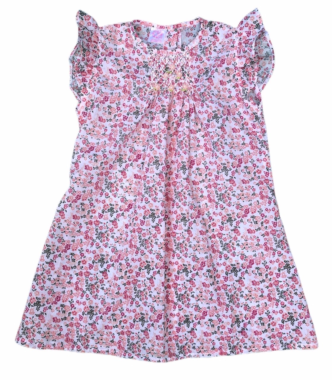 Robe Blouse Maki Rose Smocks Madagascar Fleuri Rose Liberty Filles Enfant