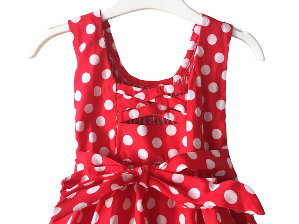 Robe smocks enfant fille dos ouvert croisillons