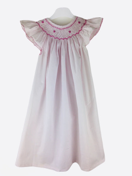 Chemise de Nuit smockée Rose - Maki Rose