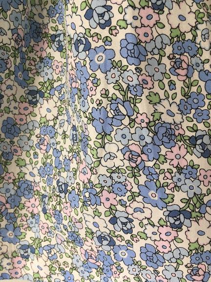 Blouse smocks Maki Rose Madagascar fleuri liberty bleu