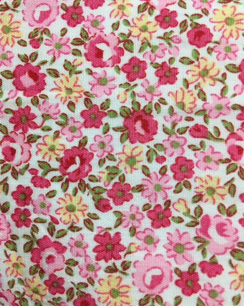 Maki Rose Liberty Tissu Fleuri smocks Rose