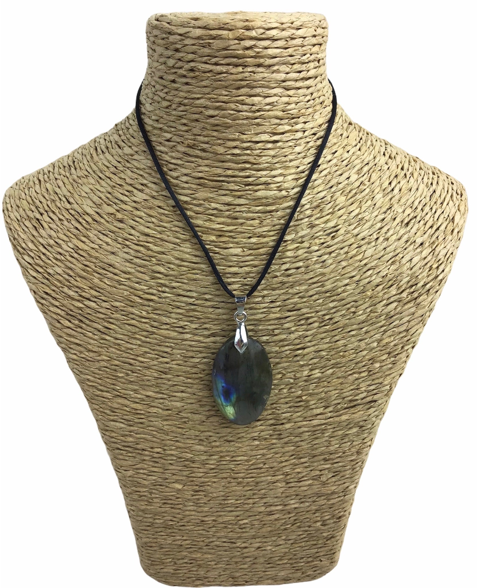 Pendentif Labradorite - Pierre Plate