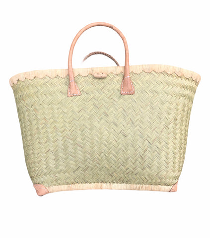 Panier de Course Rabane Madagascar Naturel Beige