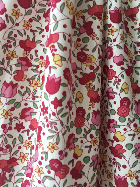 Robe Blouse smockée "Letchi" à Fleurs Rouge