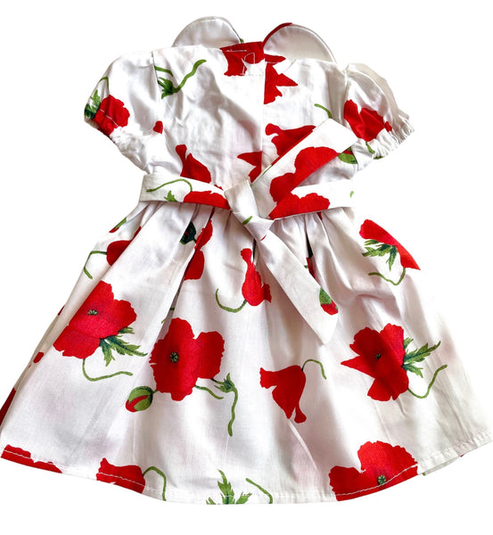 Robe smocks Poupée "Coquelicot"