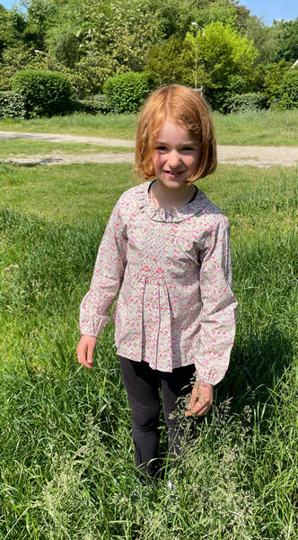 Blouse smockée "Éloïse" Manches Longues à Fleurs