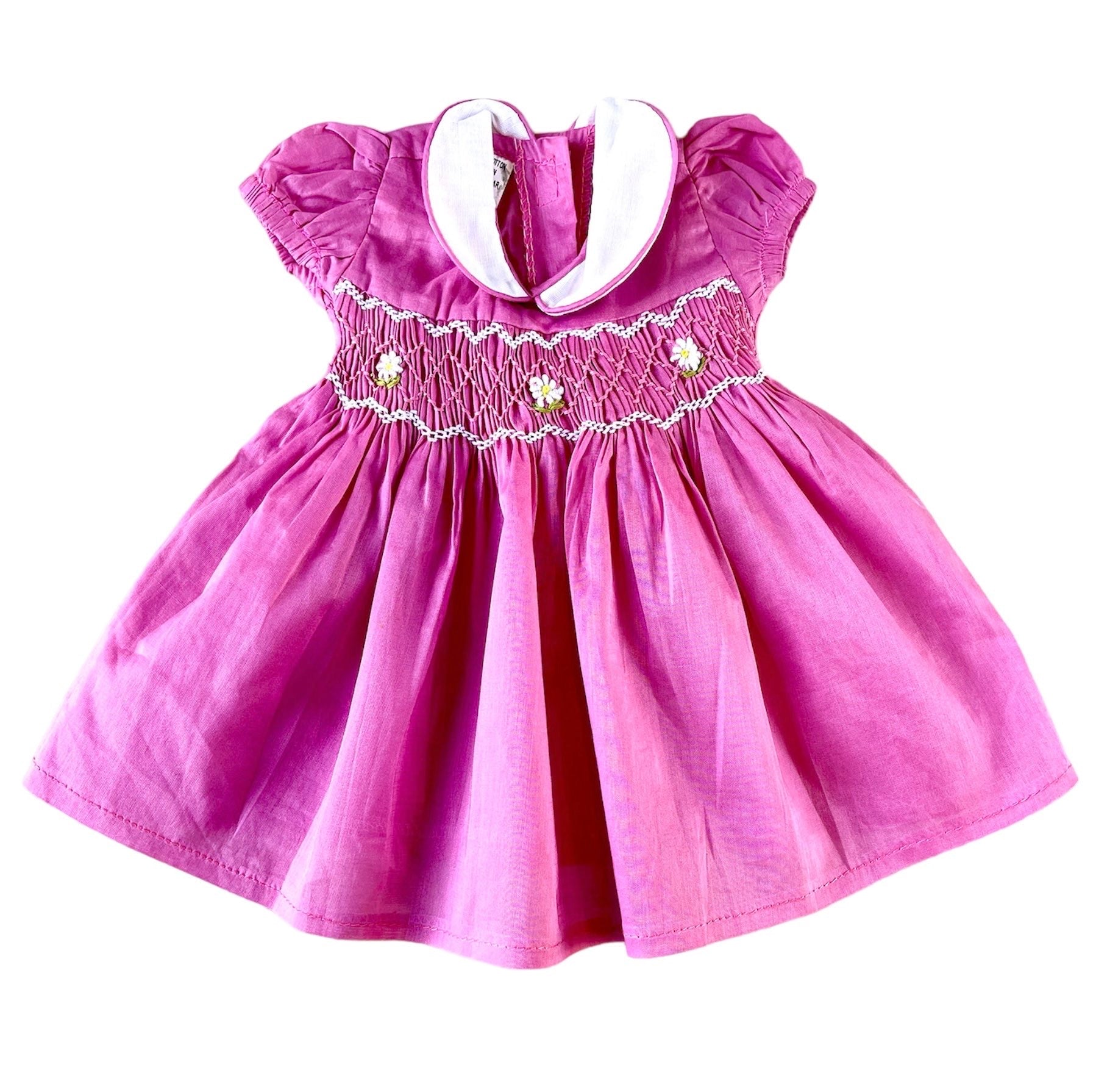 Robe smocks Poupée Rose